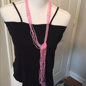 Vintage Avon Accent Piece. Strands of Pink Beads